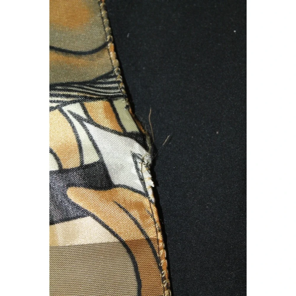 Picasso Silk Scarf 13x58 Abstract Cubist Art Print Hand Rolled Hem Long Scarf